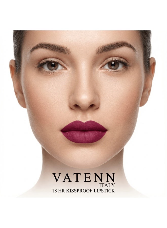 VATENN ITALY 18 Hr Kissproof Lipstick 41 Matte liquid lipstick, Lead-Free ,No Dry Feel, Weightless Feel, Vinyl Ink Kissproof /Lip Lingerie Transfer-Proof, All Day Wear. - Image 2